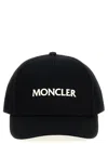 Moncler Logo Embroidery Cap In Black