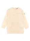 Moncler Logo Embroidery Dress In Yellow