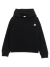 Moncler Logo Embroidery Hoodie In Black