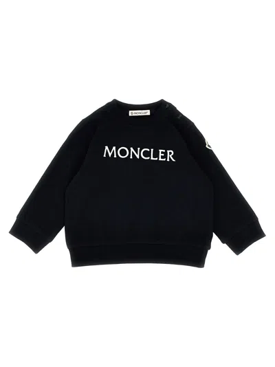 Moncler Babies' Logo Embroidery Sweatshirt In Blue