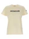 Moncler Beige Logo Embroidery T-shirt