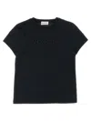 Moncler Logo Embroidery T-shirt In Black