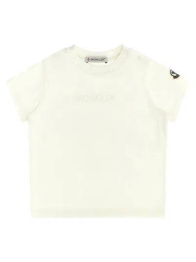 Moncler Babies' Logo Embroidery T-shirt In Neutral