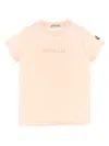 Moncler Logo Embroidery T-shirt In Nude