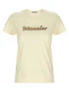 Moncler Logo Embroidery T-shirt In White