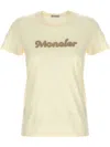 Moncler Logo Embroidery T-shirt In White