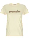 Moncler Logo Embroidery T-shirt In White