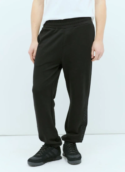 Moncler Logo Embroidery Track Pants In Black