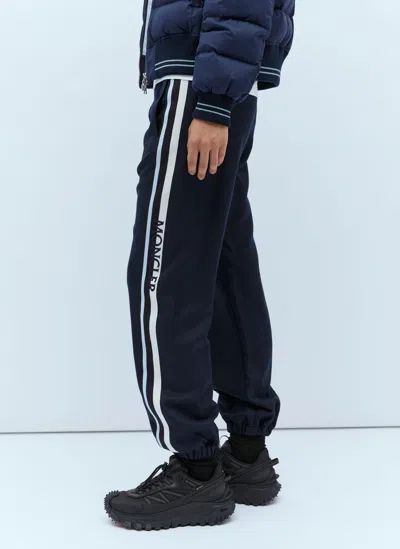 Moncler Logo Embroidery Track Pants In Black
