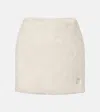 Moncler Logo Faux Fur Miniskirt In Multi