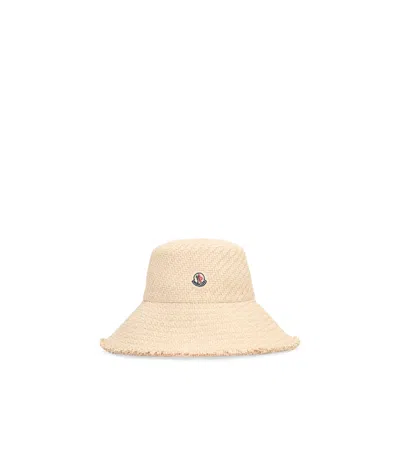 MONCLER MONCLER LOGO PATCH WOVEN HAT