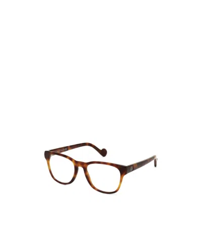 Moncler Logo Flat Mirror In Brown