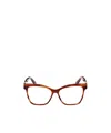 Moncler Ml5168 Rectangular Acetate Eyeglasses In Brown