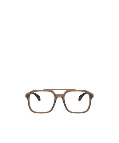 Moncler Logo Flat Mirror In Matte Opal Brown
