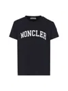 Moncler Logo Flocked Crewneck T-shirt