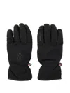 Moncler Grenoble Padded Soft Shell Gloves In Black