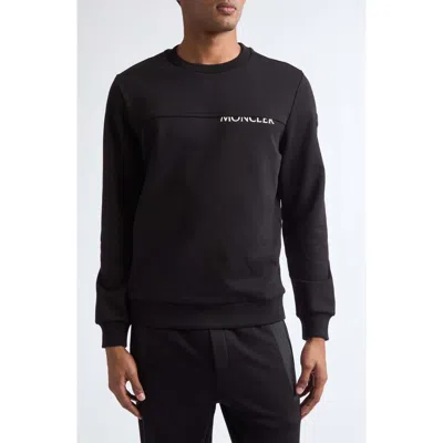 Moncler Logo Graphic Sweatshirt In Black