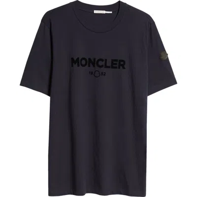 Moncler Logo Graphic T-shirt In Navy