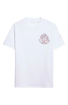 Moncler Overlapped Logo Cotton T-shirt In White