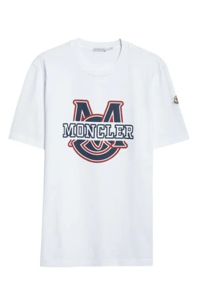 Moncler Logo Graphic T-shirt In White