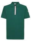 Moncler Men's Half-zip Polo Shirt In Green