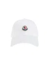 Moncler Mens Logo-patch Cotton Baseball Cap Natural In White
