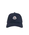 Moncler Logo-patch Cotton-gabardine Baseball Cap In Blue