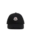 Moncler Logo Patch Baseball Cap In Black
