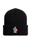 Moncler Relaxed Style Ribbed Cuff Hat In Animal Print