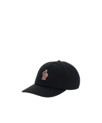 Moncler Grenoble Branded Baseball Cap In Black