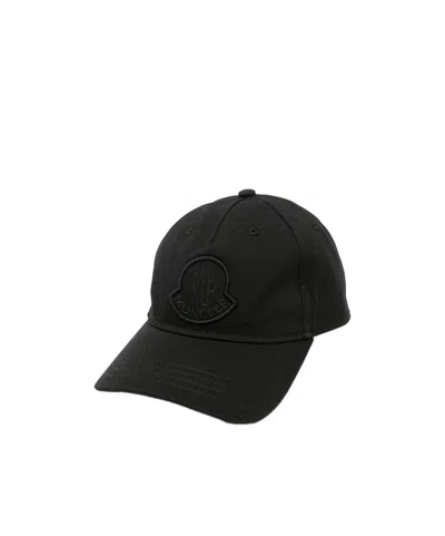 Moncler Logo Hat In Black