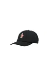 Moncler Grenoble Black Baseball Cap With Logo Embroidery In Cotton Man In Black
