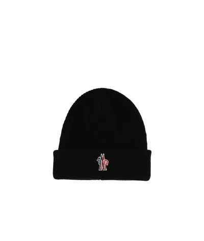 Moncler Logo Hat In Black