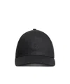 Moncler Cotton Gabardine Curved Brim Baseball Cap In Black