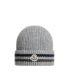 Moncler Logo Hat In Gray