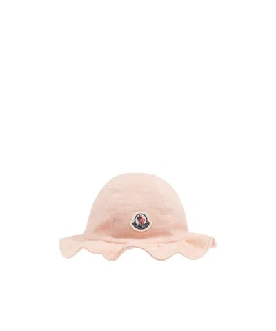 Moncler Logo Hat In Nude