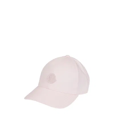 Moncler Logo Hat In Pink