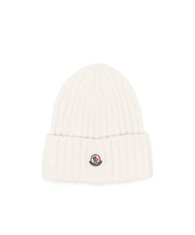 Moncler Logo Hat In White
