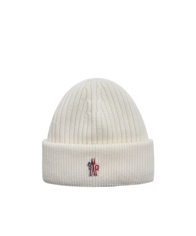 Moncler Logo Hat In White