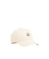 Moncler Structured Cotton Baseball Cap With Adjustable Fit In White