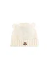 Moncler Simple Bear Hat In White
