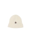 Moncler Logo Hat In White