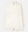 Moncler Logo Hooded Jacket In White