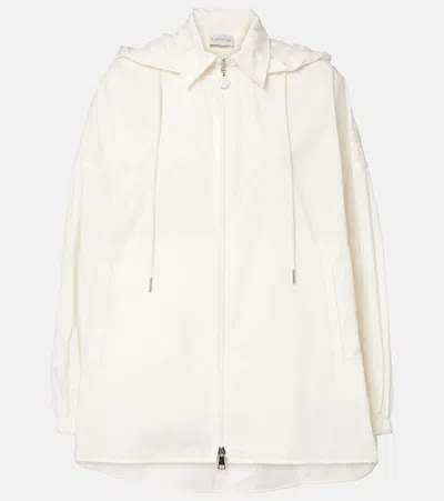 Moncler Logo Hooded Jacket In White