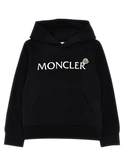 Moncler Kids' Logo Hoodie In Black