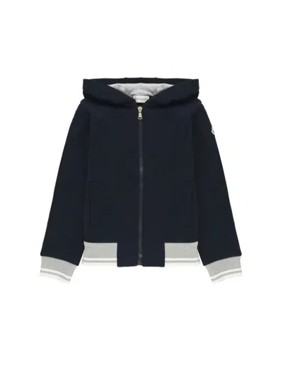 Moncler Logo Hoodie In Blue