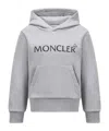 Moncler Logo Hoodie In Gray