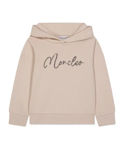 Moncler Kids' Logo Hoodie In Pink
