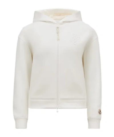 Moncler Logo Hoodie In White