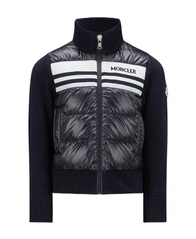 Moncler Logo-intarsia Padded Jacket In Black